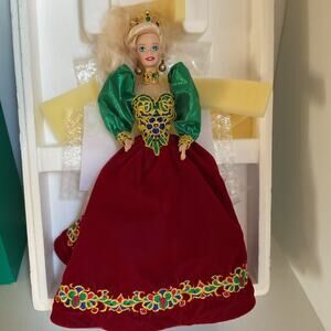 Holiday Jewel Barbie Porcelain Doll Holiday Collection Mattel NIB